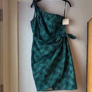 Tropical Teal One-Shoulder Dress